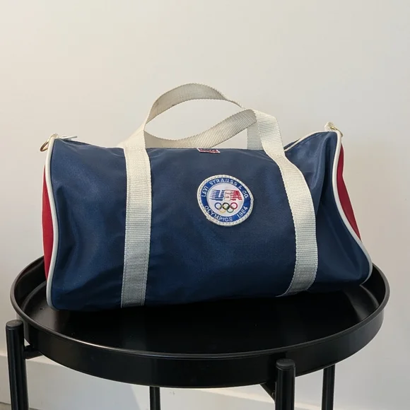 Vintage 1984 LA Olympics Levi Strauss Gym Duffel Bag Retro Travel Bag - Picture 4 of 13